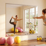 Antok Home Gym Mirror 48"x24" 2PCS, Large Full Length Wall Mounted Mirrors, Frameless Tempered Glass Full Body Mirror for Gym Yoga Dance Studio Garage Bedroom & Bathroom