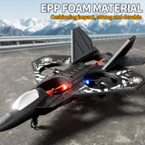 NIPLOOOW Foam Remote Control Airplanes Rc Planes for Kids 4-8, Remote Control Planes Fighter Jet with Light, 360° Flip Fighter Jet Toy, Gravity Sensing, Stunt Roll, Gifts for 6 7 8 10 12 Year Old Boys