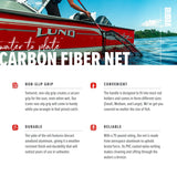 BUBBA Landing Nets with Corrosion Resistant Construction, Non-Slip Grip Handle and Carbon Fiber Shafts for Fishing, Angling, Boating and Outdoors, 20 Inch