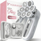 HUMMINGBIRD Flexy Electric Razors for Women – Cordless Rechargeable Waterproof Electric Leg Shaver for Silky Smooth Legs, Hair Removal Kit, Exfoliator, Cleanser, Travel Case & Bikini Trimmer for Women