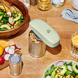 Automatic Electric Can Opener, Hands Free One Touch Operation with Smooth Edge Cutting, Battery Powered Cordless Can Opener with Magnetic Lid Lift for Kitchen Use (Sage Green)