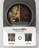 Ouaken 4L Electric Composter for Kitchen, Smart Countertop Compost Bin, Odorless | Low Noise | Auto-Cleaning | Turn Food Waste into Fertilizer, Indoor Food Waste Compost Machine, Black