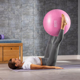 Core Balance Exercise Ball for Workouts, Anti-Burst and Slip Resistant, Swiss Yoga Ball for Pregnancy, Stability, Fitness and Physical Therapy, 4 Sizes, with Pump (33" / 85cm Pink)
