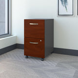 Bush Business Furniture Series C 2 Drawer Rolling File Cabinet in Hansen Cherry - Assembled, Mobile Document Storage