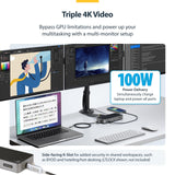 StarTech.com USB-C Triple Monitor Docking Station for MacBook Pro / Air M1 M2 M3 M4 & Windows