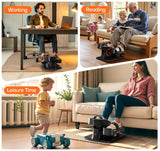 Under Desk Elliptical Machine, Upgraded 6 Adjustable Resistance &15 Speeds Electric Elliptical Leg Exerciser while Sitting for Seniors with Forward & Reverse Direction, Touch Screen and Remote Control