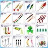71Pcs Fishing Lures Kit, Fishing Tackle Box Fishing Baits Including Crankbaits for Bass, Salmon for Freshwater and Saltwater, Fishing Accessories Fishing Gear, for Dad Men