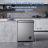 3.5 Cu.Ft Small Chest Freezer, Mini Deep Freezer with Removable Basket, Adjustable Temperature, Free Standing Top Open Door Energy Efficient Compact Freezer for Apartment, Home, Office, Garager，Gray
