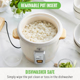 6-Cup Rice Cooker Steamer, PFAS Free Removable Ceramic Nonstick Pot | Auto Presets GreenLife