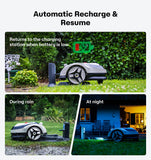 RoboUP Raccoon 2 SE Robot Lawn Mower with Garage, Auto Mapping Robotic Lawnmower for 0.15 Acre with APP Control, Vision Navigation, 20°Slope, Ideal Robot Mower for Small Lawns
