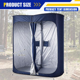 Wesnoy Instant Changing Tent for SUV Trunk, 2 Large Rooms Portable Stable Pop up Shower Privacy Shelter Outdoor Toilet Tent Dressing Room with Floor for Camping Beach Hiking, Include Carry Bag, Blue