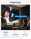 Valerion VisionMaster Pro 4K Laser Projector — 240Hz/4ms Gaming, 300" IMAX Enhanced Theater with EBL, 3D&Dolby Vision, 2× Faster Multitasking, AI Smart OS, 2500 ISO Lumens, 0.9–1.5x Optical Zoom