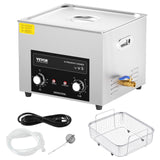 VEVOR 15L Sonic Cleaner with Heater Timer & Basket, Professional Digital Sonic Cavitation Machine, 360W Cleaning Machine for Lab Tools, Metal Parts, Carburetor, Brass, Auto Parts, Engine Parts