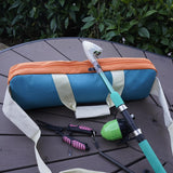 mouhike 17-inch Fishing Tackle Carrier Bag for Telescopic Rods Fishing Tools, Thick Large Capacity Travel Shoulder Storage Case for Fishing Gear, Adjustable Strap Buckle