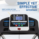 XTERRA Fitness TR260 Folding Smart Treadmill, 250 LB Weight Capacity, 2.25HP Motor, Multiple Levels of Incline, 12 Preset Programs, XTERRA+ Fitness App Included with Purchase