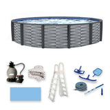 Affinity 24-ft Round 52-in Deep 7-in Top Rail Resin Swimming Pool Package