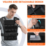 BAGAIL Weighted Vest Men, 20lb/30lb/40lb Adjustable Weight Vest for Woman with Removable Iron Weights - 30 lbs