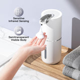 CHICLEW Automatic Foam Soap Dispenser 400ML, Rechargeable Liquid Hand Soap Dispensers Touchless with 4 Adjustable Levels, Motion Sensor