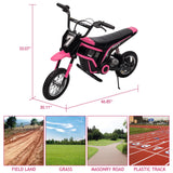 Garvee 24v Kids Electric Dirt Bike, 350w Electric Motorcycle for Boys & Girls with 3 Speed Levels Up to 14.3 MPH, Shock Absorbing Suspension, Off-Road Ride on Toy