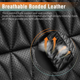 Big and Tall 400lbs Office Chair - Adjustable Lumbar Support Quiet Rubber Wheels Heavy Duty Metal Base (Black) YORICK