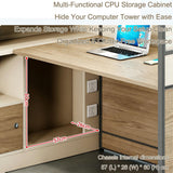 Modern Cubicle Office Workstation Desk with Privacy Panels, Modular Multi-Person Partition Desk, Computer Desk with Storage & for Office, Call Center & Team Workspace (C-Left, 1 P)