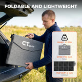 400W Portable Solar Panel for Power Station, 36V Foldable Solar Charger with DC/XT60/Anderson Cable & QC3.0 USB Outputs