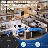 Pro Speakerphone, Conference Microphone with Directional Voice Pickup, Enhanced Voice Pickup, AI Transcription AISPEECH