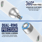 ELZO Nose Hair Trimmer for Women Men, 2 in 1 Rechargeable Flawless Facial Hair Removal & Nose Ear Hair Trimmer, Portable Face Hair Removal Shaver for Chin Upper Lip Peach Fuzz Ideal for Travel Use