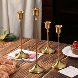 Sunnyfuture Candlestick Holders, 12PCS Taper Candle Holder for Candlesticks, Gold Candle Holders for Table Centerpiece, Wedding, Party
