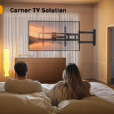 Perlegear Corner TV Wall Mount Long Arm TV Mount for 42-84 Inch TVs