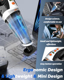 BRL Handheld Vacuum Cordless, Brushless Car Vacuum Cleaner with 12000PA Powerful Suction, 2 Suction Modes Mini Hand Vacuum, Dry & Wet, Portable Vacuum for Car Pet Hair, Home, Office, Keyboards