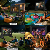 AZXRHWYGS 16 Feet Inflatable Projector Screen Outdoor Inflatable Movie Screen with Blower Carry Bag - Front and Rear Projection Blow Up Screen for Backyard Movie Night Pool Party