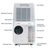 13,000 BTU Portable Air Conditioner with Wi-Fi for Rooms Up to 500 Sq Ft (8,500 BTU SACC) 3-in-1 Ivation