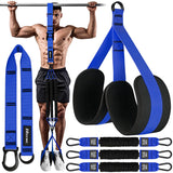 HOXWC Pull Up Resistance Bands, Pull Ups System with Fabric Feet/Knee Rest, Adjustable Resistance Bands for Working Out for Home Gym Strength Training, Pull Up Assist Band