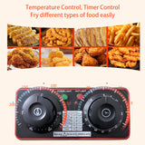 5L 1300W Deep Fryer with 3 Baskets, Yangbowan Electric Deep Fryer for Home Use, with Time & Temperature Control, Stainless Steel Lid with Viewing Window and Perfect for Kitchen, Fish Fry