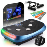 Lifepro Rumblex 4D Curved Vibration Plate Exercise Machine — Triple Motor, 7 Modes & 60 Speeds Vibrating Platform Machine — Full Body Vibration Plate for Lymphatic Drainage & at Home Workout