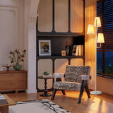 XZHGCEE Traditional Floor Lamp for Living Room:3 Light Linen Country Rustic Floor Lamp for Bedroom, White Standing Lamp with Foot Switch, Country Rustic Tall Lamp, No Bulb