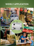 FOHERE Commercial Sugarcane Juicer, 110LBS/H High Output Sugar Cane Press with 3 Stainless Steel Rollers, 2.4" Large Inlet, Manual Sugarcane Juice Extractor Squeezer for Home/Commercial Use
