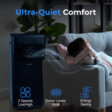 SereneLife 10,000 BTU Portable Air Conditioner, 115V Compact Room Air Conditioner with Dehumidifier & Fan, Window Mount Kit Included, Mini AC Unit for Bedroom, Office, or Home, Black