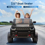 Garvee 24v Licensed Kids Ride on Car, 2 Seater Electric Truck for Big Kids with Parent Remote Control, 3 Speeds, Bluetooth Music, LED Lights for Ages 3-8