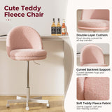 Velvet Tall Office Chair with Wheels Vanity Chairs with Back