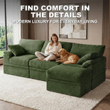 NABUMI 107'' Modular Sectional Sofa with Storage, L-Shaped Boneless Couch