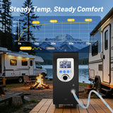 COOLIGO Portable Water Heater for Camping, 4500mah Battery for Propane Camp Shower, 40,900 BTU Tankless Outdoor Shower for Hiking, Travel, Pets & Car Washing