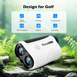 Real HD Golf Rangefinder with Slope, 1,200 Yards Range Finder Golf, 7X Magnification with Magnet, Flag Lock Vibration