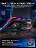 ChillCore 2 Detachable Fans RGB Gaming Laptop Cooling Pad, Rapid Cooling for 15.6-19.3" Laptops, Variable Speed Control, 8 Adjustable Heights - K6 with Memory Foam