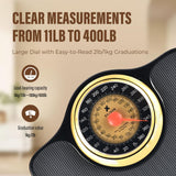 EILISON Mechanical Bathroom Scale for Home Use, Easy Read Analog Weight Scale with Large Dial Display in lb/kg, 400lb Capacity, Non-Slip Surface