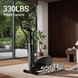 CURSOR FITNESS Elliptical Machine for Home, Elliptical Exercise Machine Elliptical Training Machines with 8 Levels Resistance, Silent Magnetic Elliptical Trainer with 12" Stride and LCD Monitor