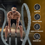 Yes4All 1.5 Inch Battle Ropes with Extra Protective Sleeve, Workout Ropes for Cross-Training Home Gym & Fitness Exercises, Strength Training - 30,40 Feet Lengths Available Yes4All