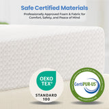 Yaheetech 8 Inch Twin Mattress 3 Foam Layer Cooling Gel Memory Foam Mattresses, Green Tea for Fresher Sleep, Medium Firm, CertiPUR-US Certified, Twin Size Mattress in a Box