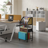 Homsorout Rolling File Cart with Wheels - Utility Storage Cart with Drawers for Office, Home, Classroom Organization, Rolling Cart